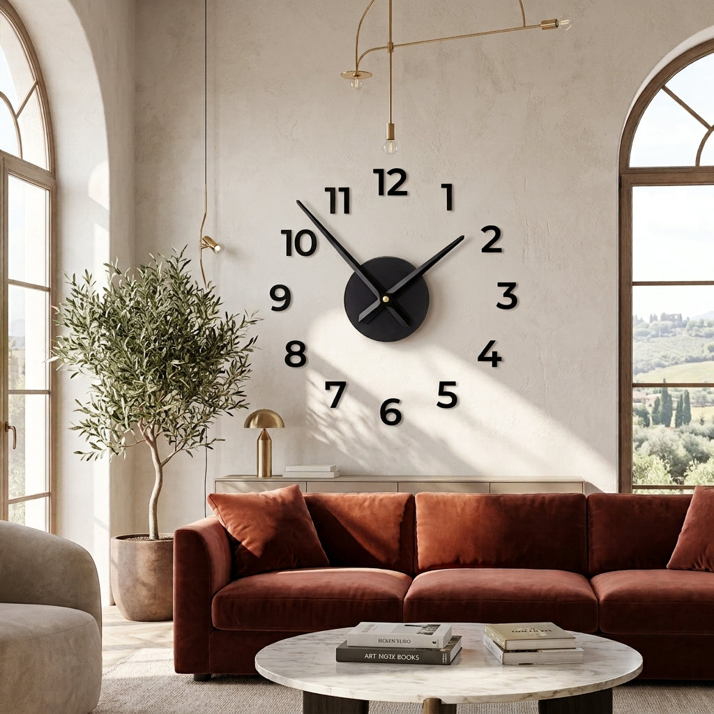 Orologio da Parete Grande Fai da Te con Lancette 3D