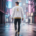 Giacca Bomber Attila", usa "Giacca Bomber Unisex Bianca Alta Qualità - Brand Attila - Stile Urban