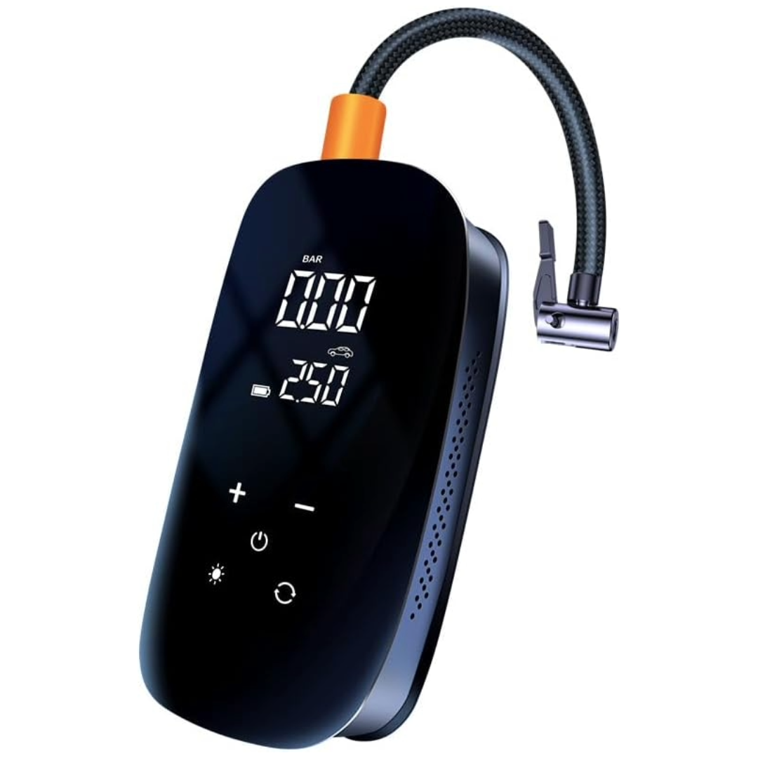 MINI COMPRESSORE ARIA PORTATILE 150 PSI – GONFIATORE RICARICABILE CON DISPLAY DIGITALE