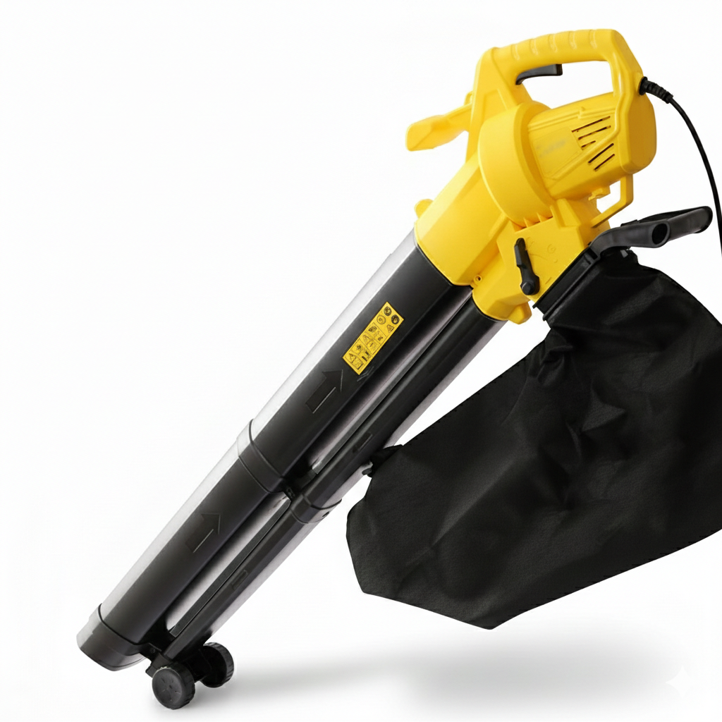 Soffiatore Elettrico 3000 W 3 in 1: Aspirafoglie, Trituratore e Soffiatore con Velocità Variabile