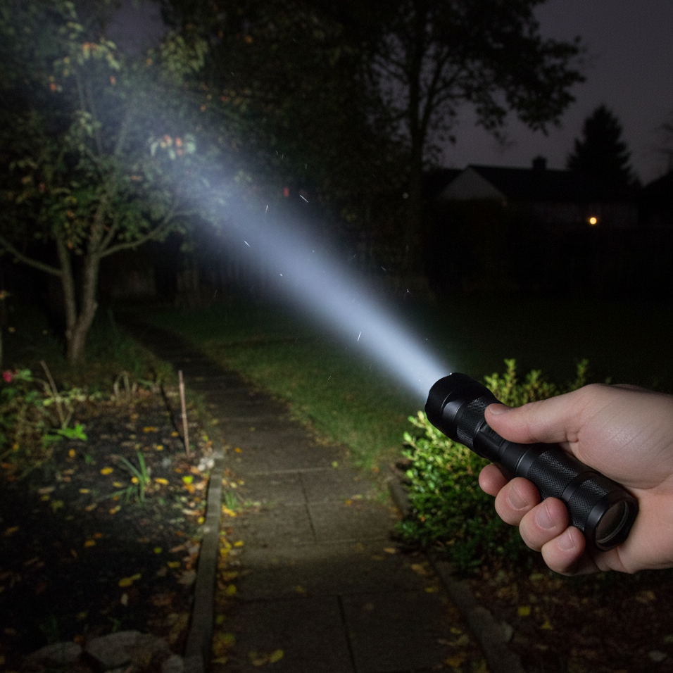 Torcia LED Potente Professionale Ricaricabile, con 5 Modalità di Illuminazione