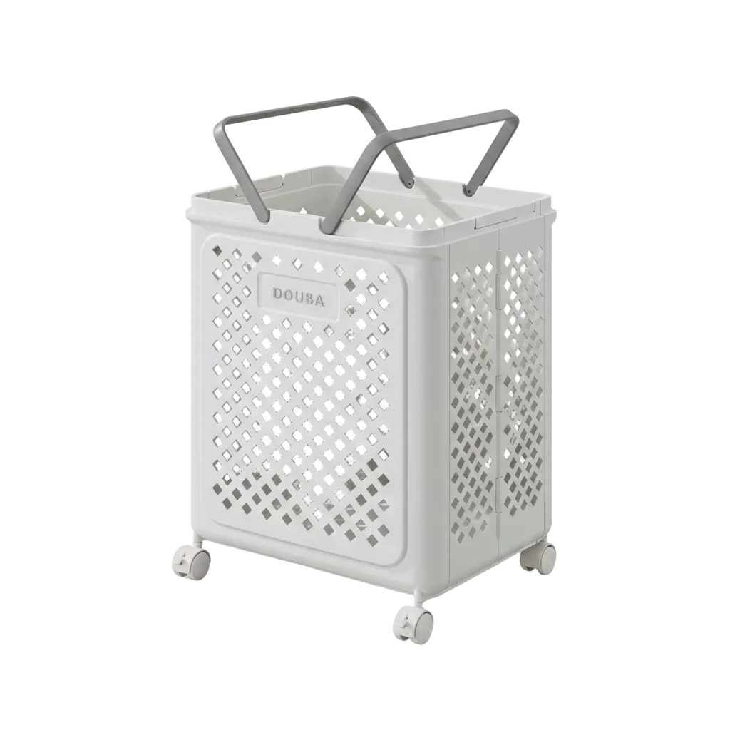 Cesto Portabiancheria Pieghevole con Ruote e Manici