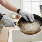 Guanti Metallici per Lavastoviglie - Guanti Impermeabili e Riutilizzabili per Pulizia Piatti e Faccende Domestiche