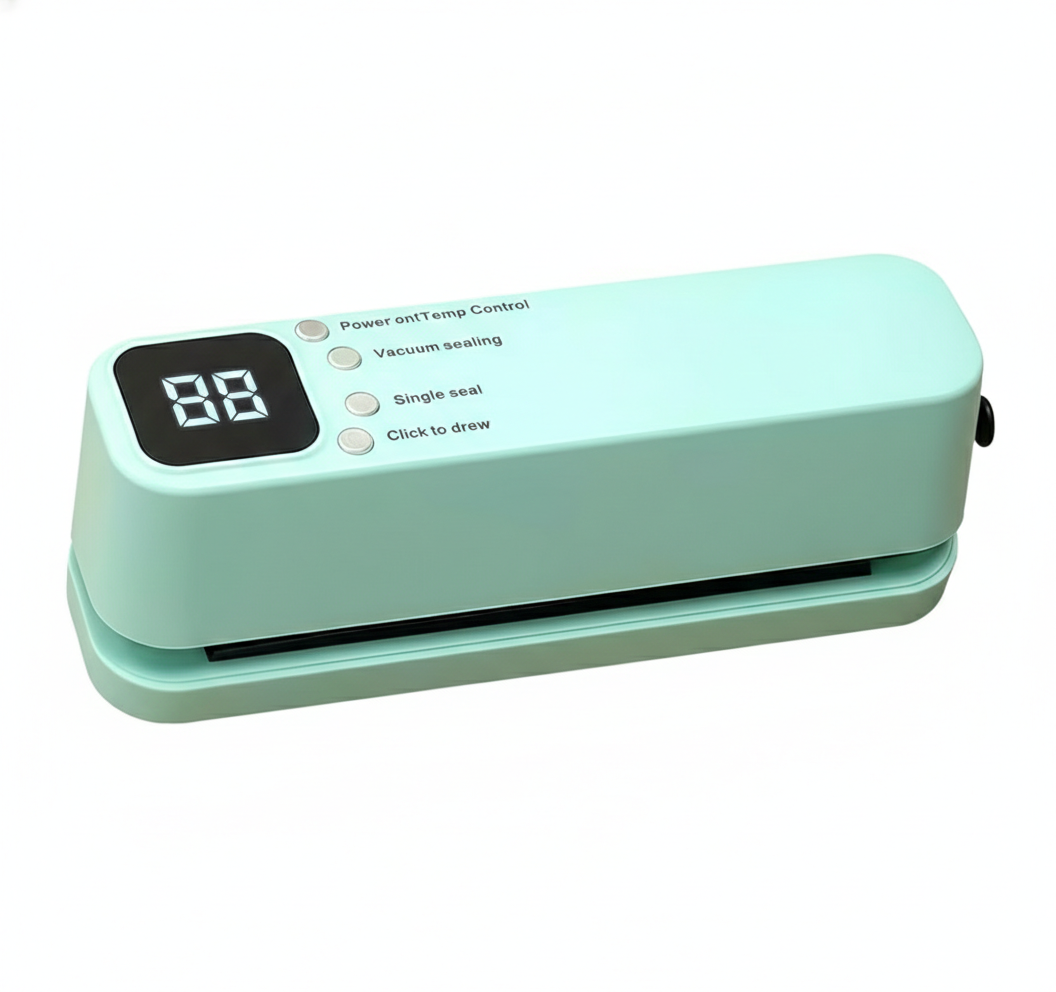 Macchina Sottovuoto Portatile Compatta – Sigillatrice per Alimenti con 10 Sacchetti, Ricarica USB