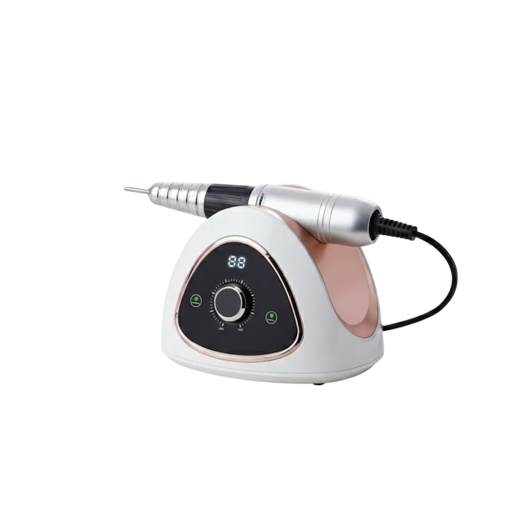 Fresa Unghie Professionale 45.000 RPM con Pedale – Levigatrice Elettrica per Manicure e Pedicure, Display Digitale, Uso Professionale e Domestico
