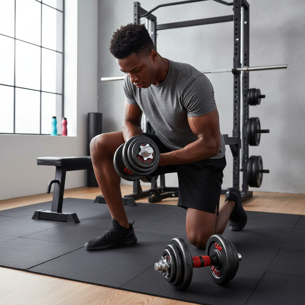 Set Manubri con Bilanciere Regolabile 15 kg – Ideale per Sollevamento Pesi