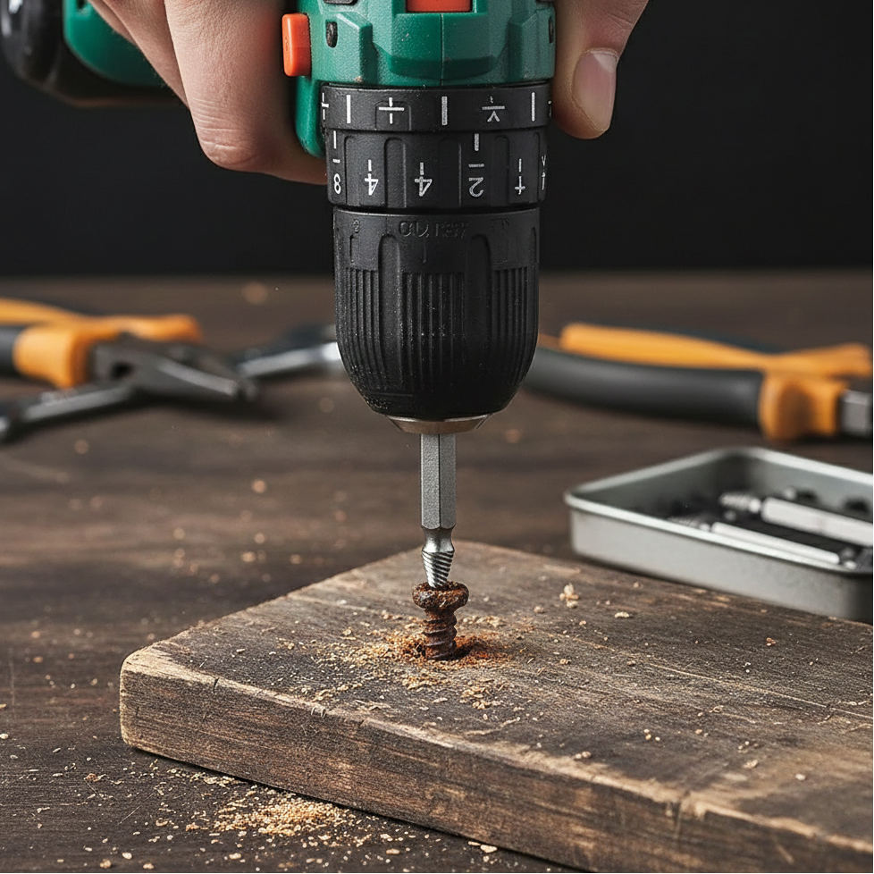 Set di estrattori di viti danneggiate 4 pezzi fai da te utensili