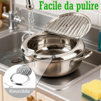 Pentola Friggitrice da 20cm per Induzione e Gas con Termometro