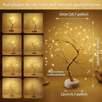 Albero Luminoso LED Decorativo con Rami Flessibili e Touch-Control
