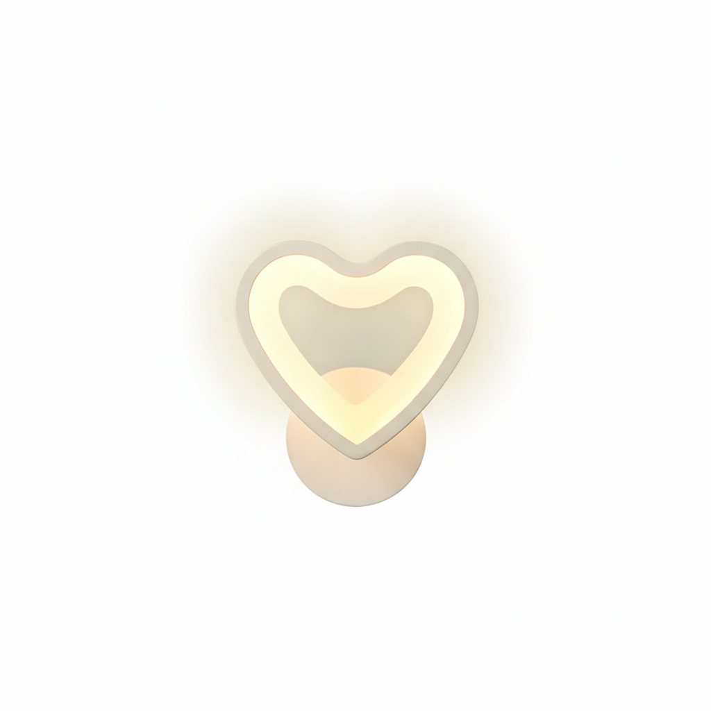 Applique Moderna da Parete E28-N - Lampada LED 6W Design a Forma di Cuore