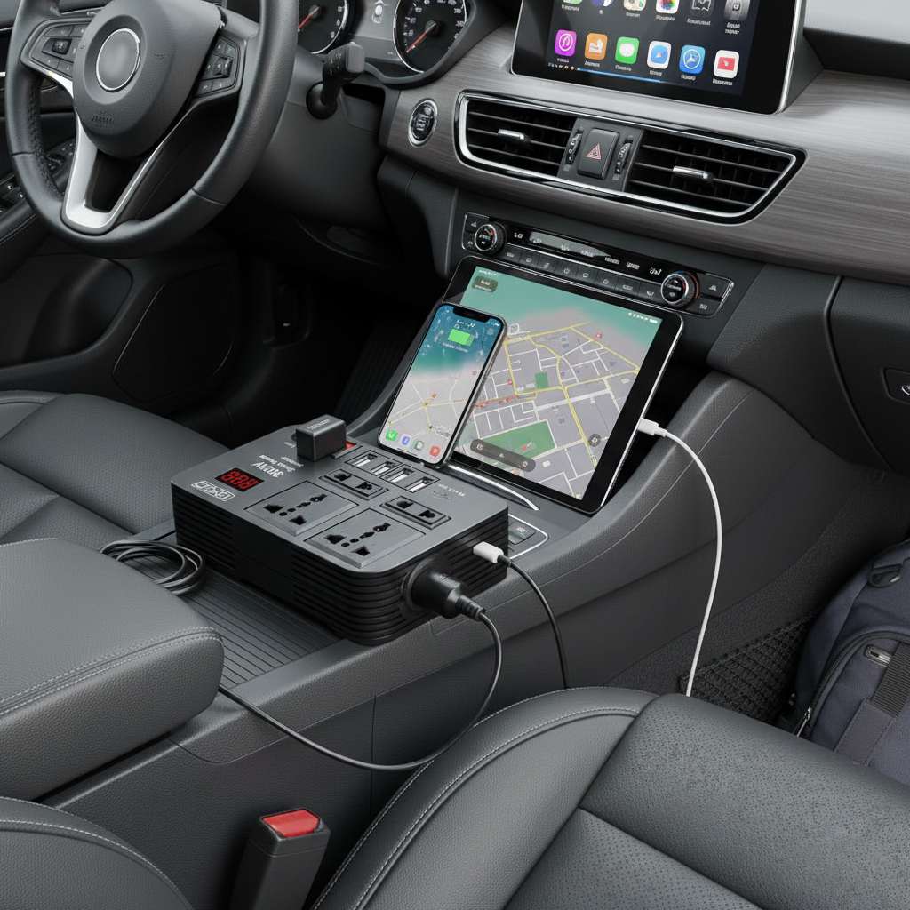 Auto Inverter 4 USB Veloce Carica Convertitore