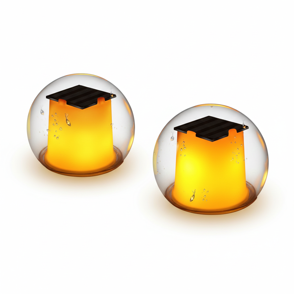 Luce solare galleggiante per piscina