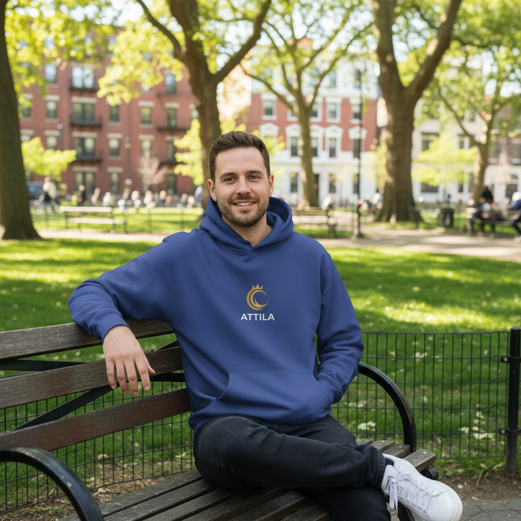 Felpa Attila con Cappuccio Unisex Ultra Morbida