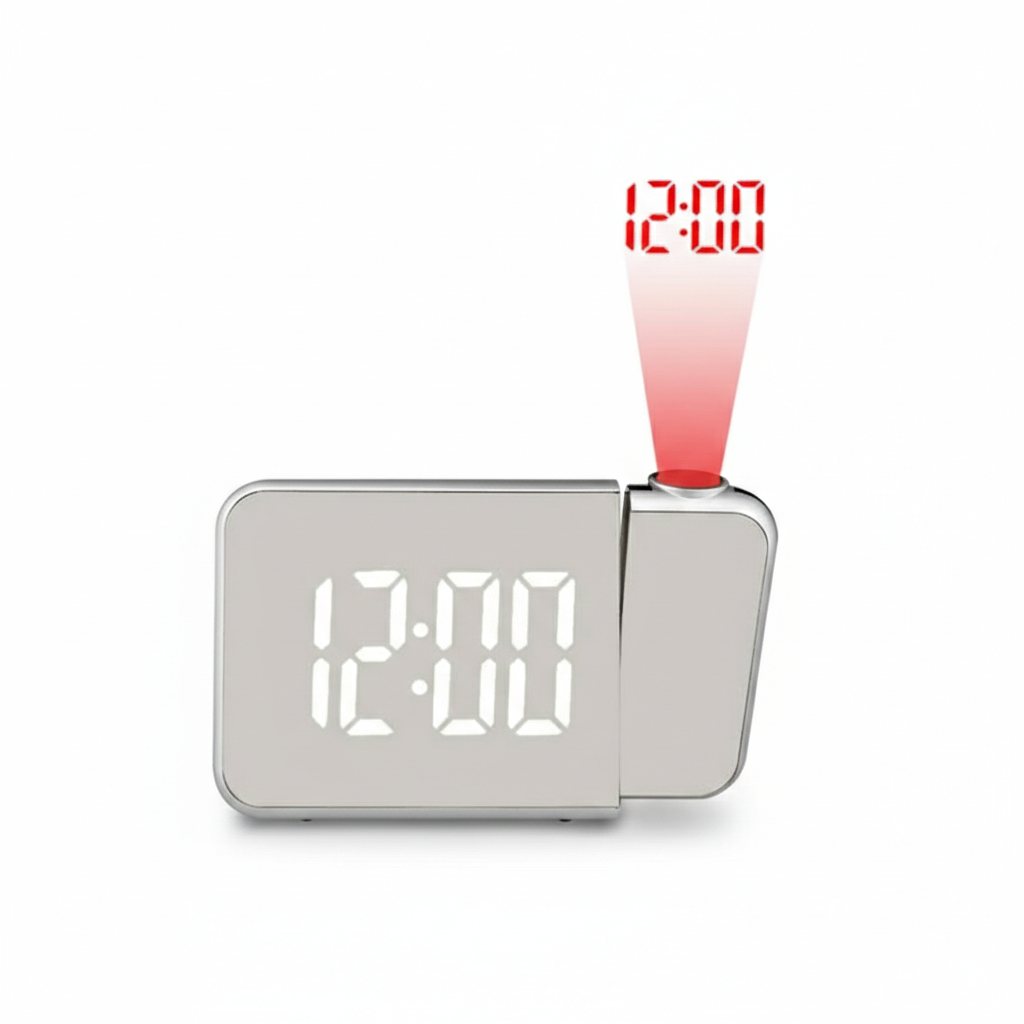 Orologio da Proiezione Digitale LED – Sveglia con Rotazione 180°