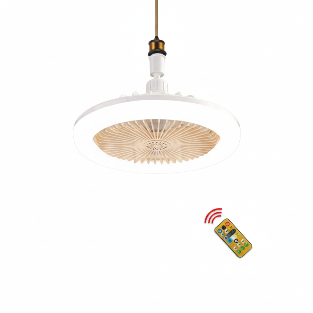 Ventilatore da Soffitto a LED con Telecomando –  3 Colori Dimmerabili, 3 Velocità, Silenzioso e Moderno