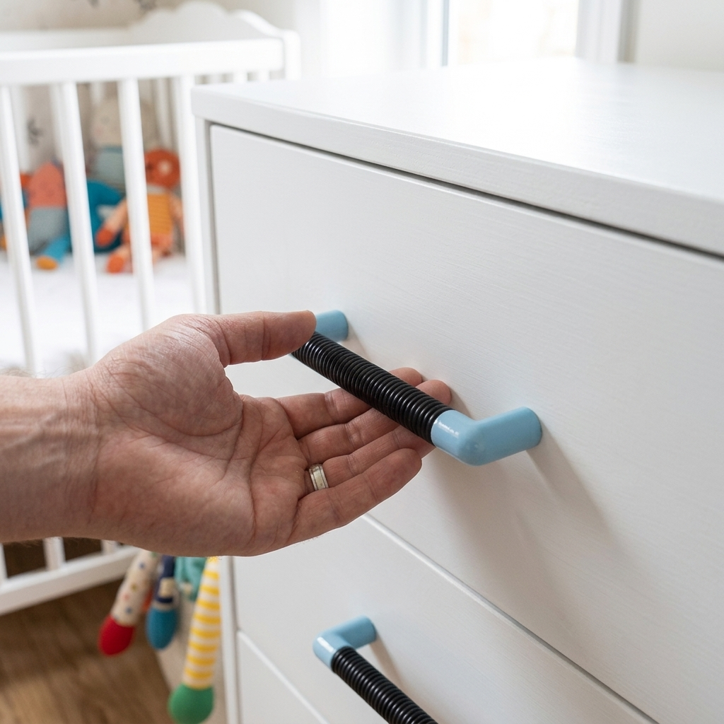Maniglia di Design Nero Azzurro  per Mobili e Fai da te