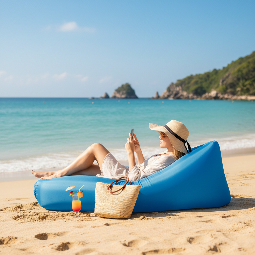 Lazy Bag sofà per spiaggia mare pic nic montagna gonfiabile