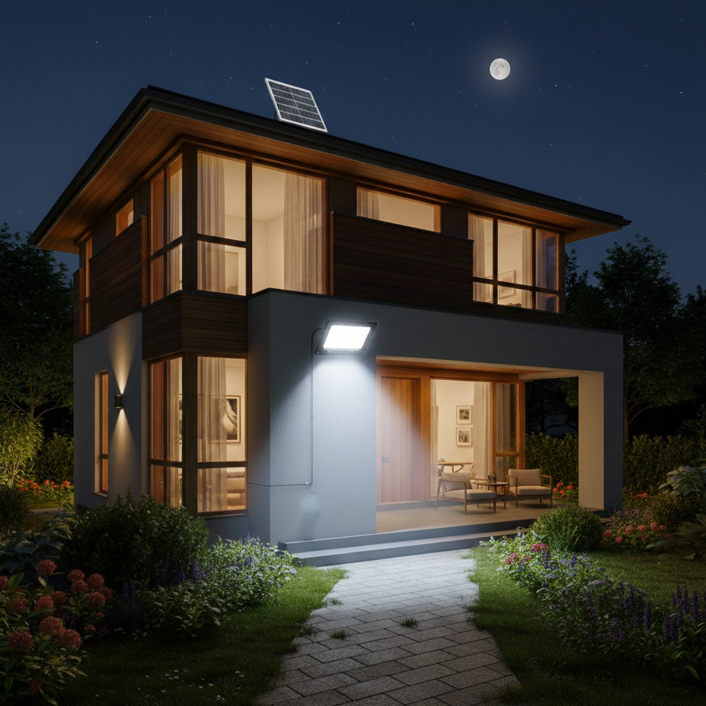 Faro LED con Pannello Solare - 50 Watt