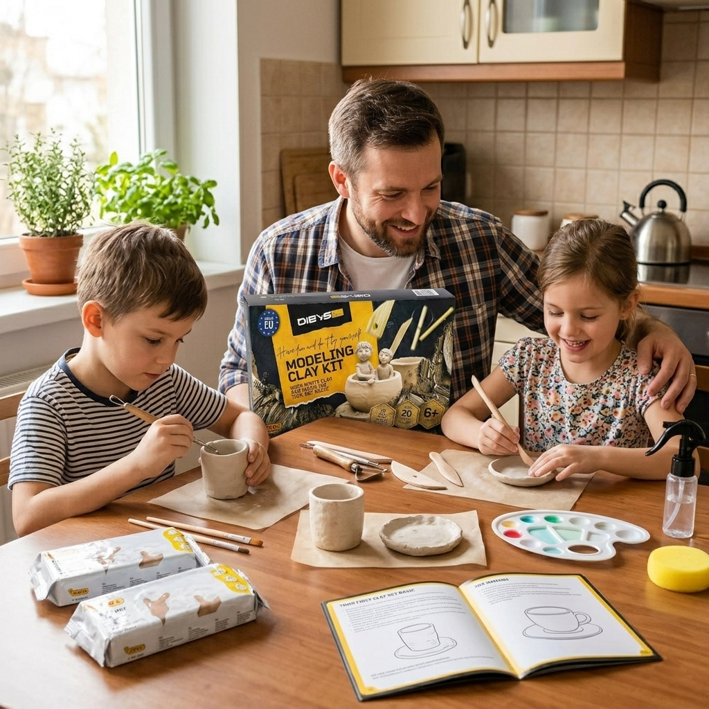 Kit Modellazione Ceramica: Set Professionale per Scolpire e Dipingere