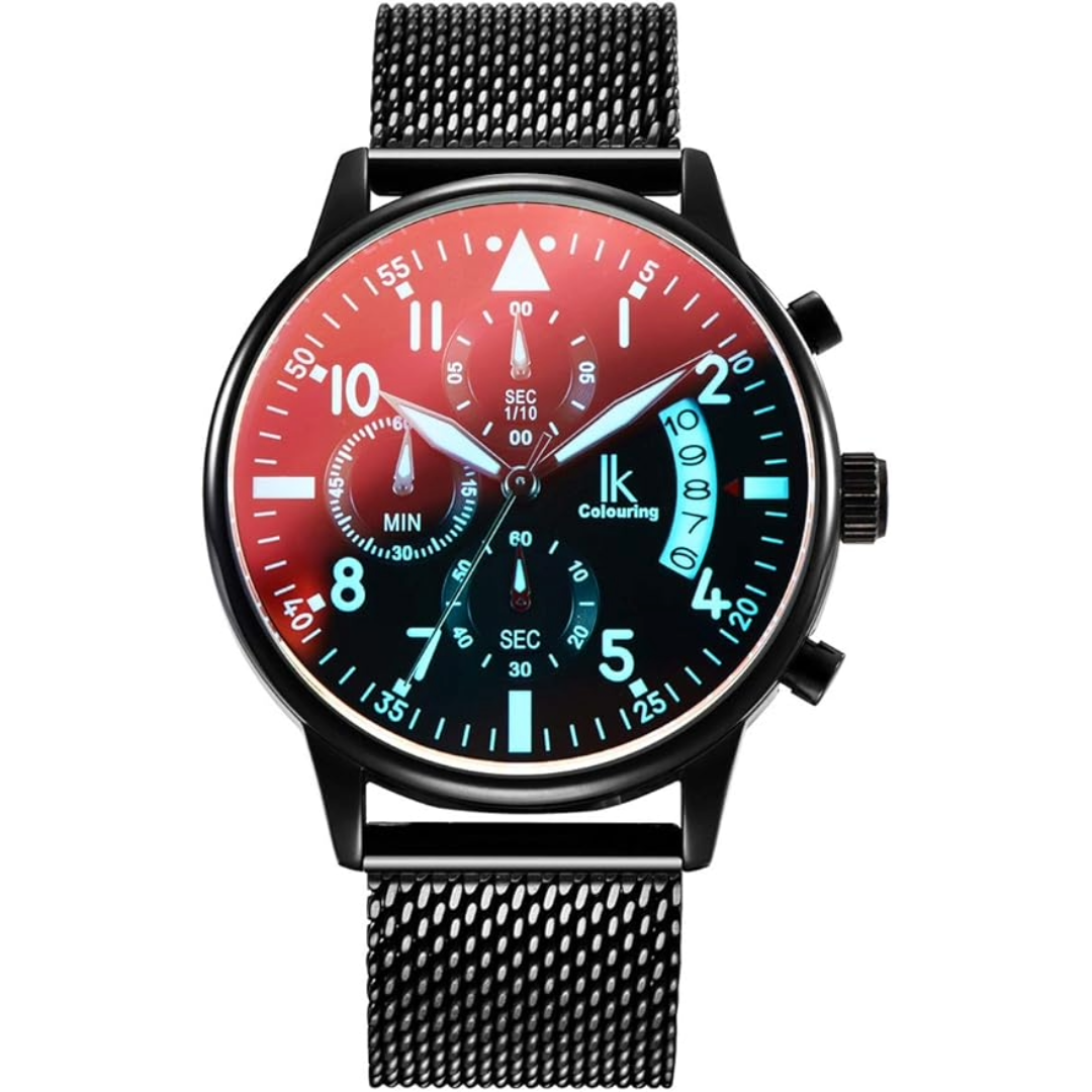 Orologio Analogico Uomo | Cronografo al Quarzo Nero