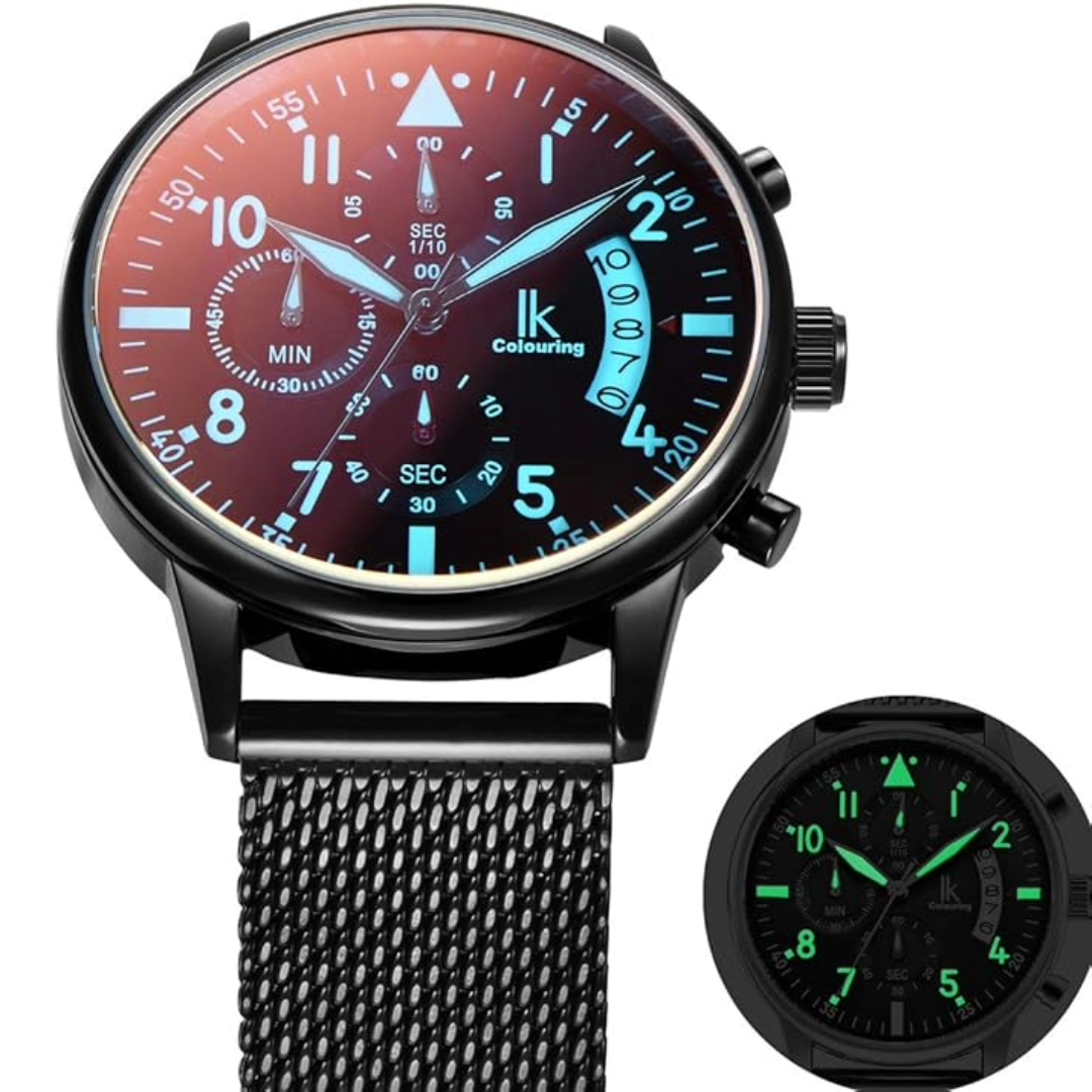 Orologio Analogico Uomo | Cronografo al Quarzo Nero
