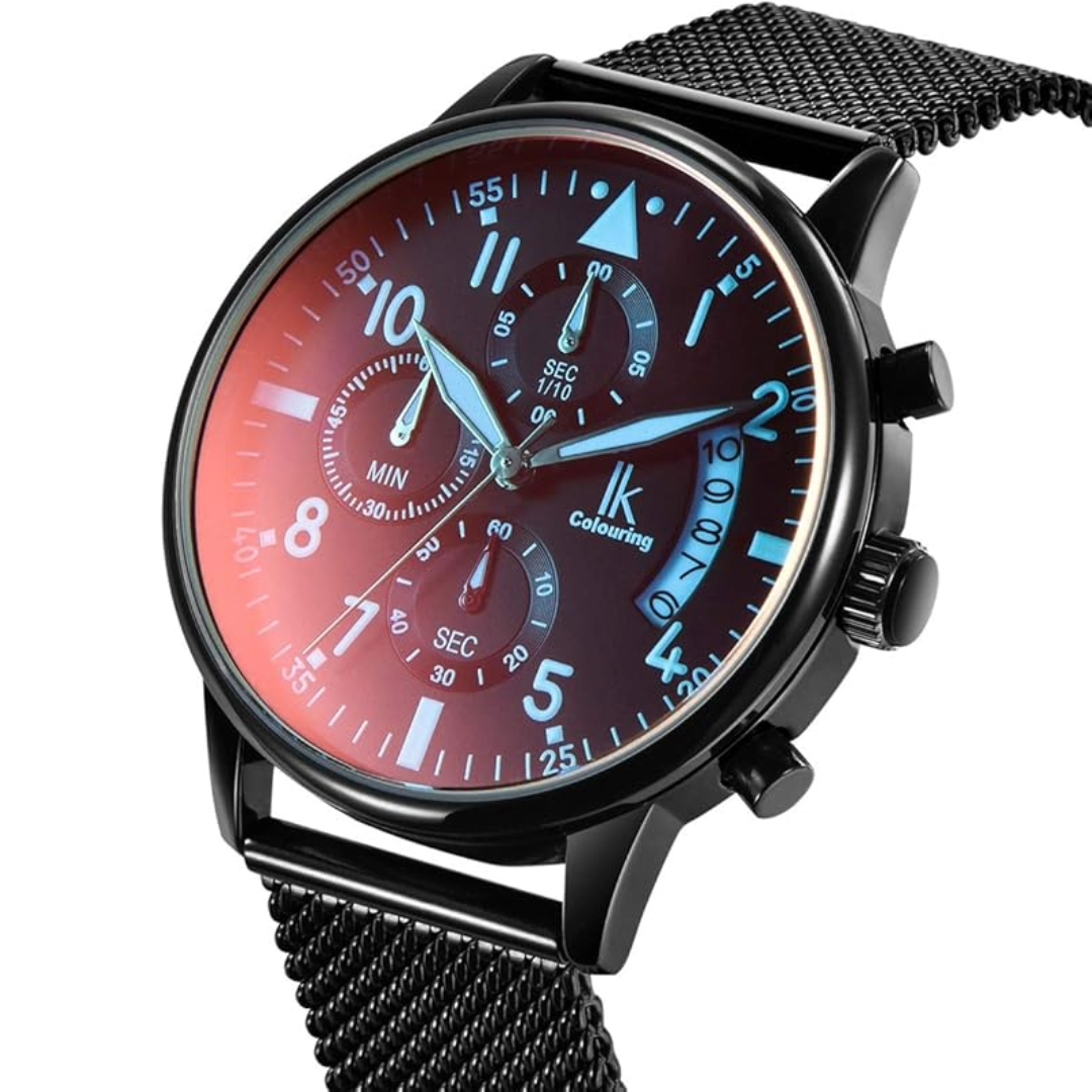Orologio Analogico Uomo | Cronografo al Quarzo Nero