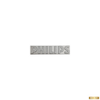 Logo Philips Vintage Adesivo - Emblema Originale Silver - Ricambio per Restauro Tech