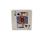 Portacenere in Ceramica Design Carte da Gioco Quadri Fiori Picche - Poker Style