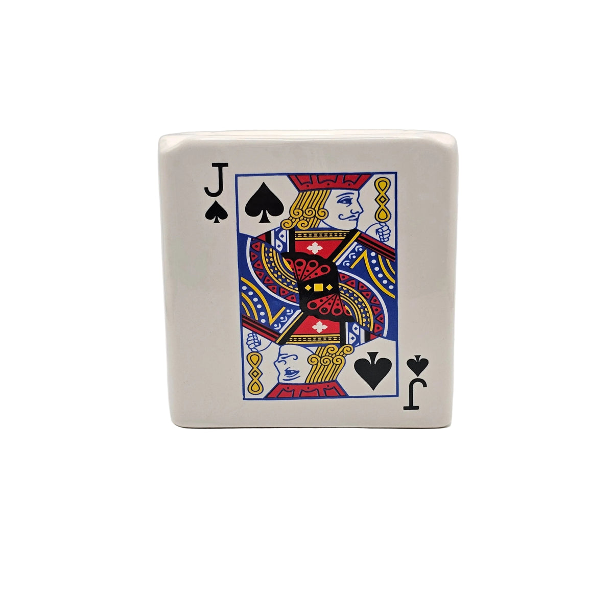 Portacenere in Ceramica Design Carte da Gioco Quadri Fiori Picche - Poker Style