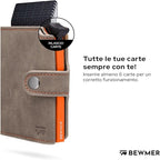 Portafoglio Slim BEWMER | Porta Carte Atossico Anticlonazione RFID e Monete