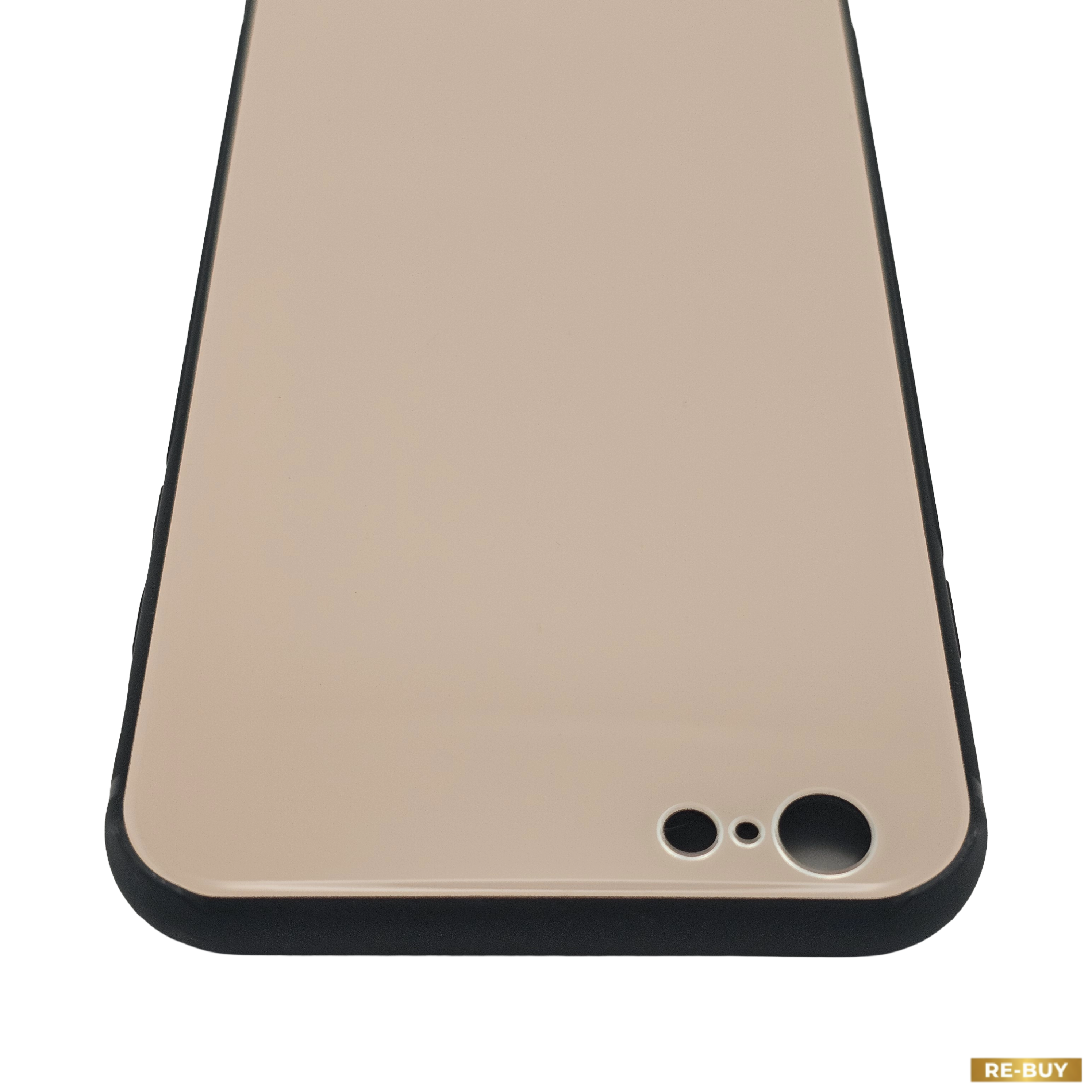 Custodia Cover Posteriore in Vetro Temperato Dorato per iPhone 6 Plus / 6s Plus