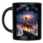 Tazza Mug Personalizzata Sagittario Nera - Idea Regalo Ceramica Colazione