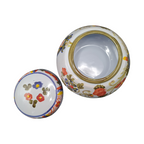 Coppia Vasi in Ceramica Decorati a Mano con Coperchio Porta Sale e Zucchero Multiuso Made in Italy