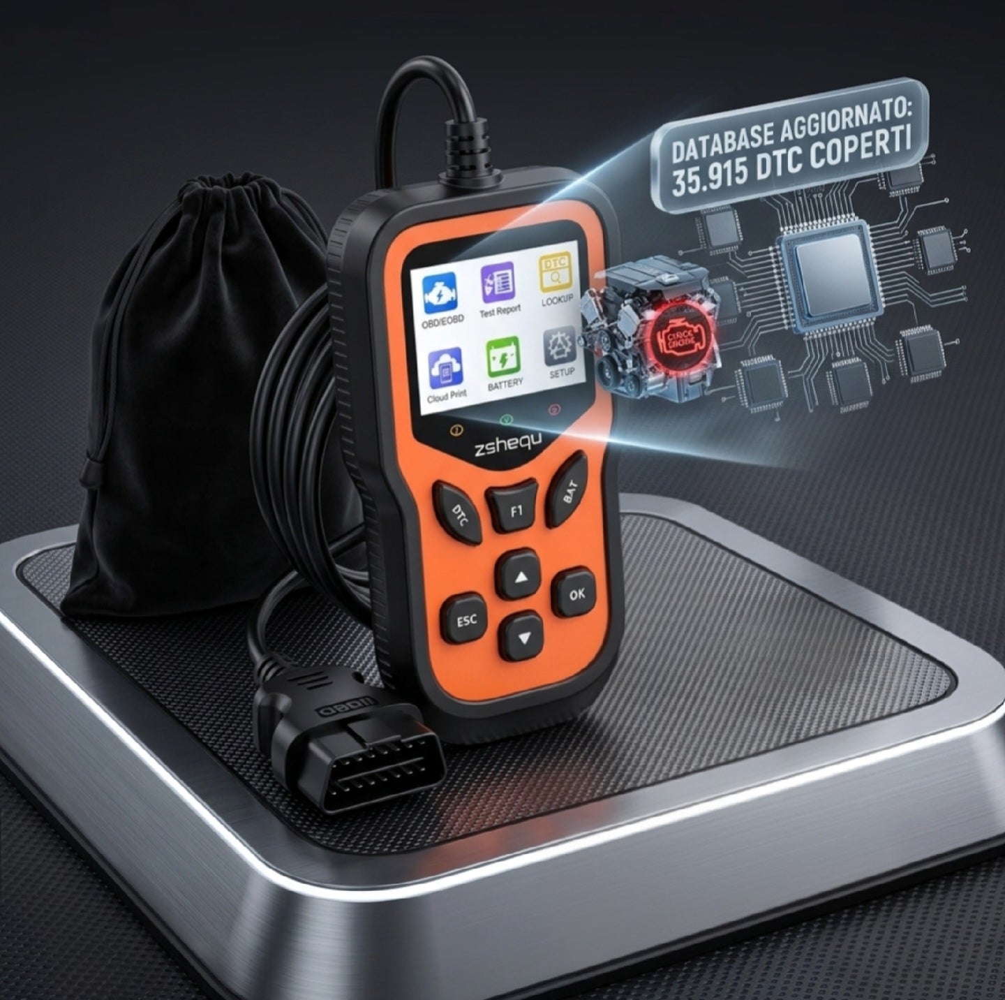 Scanner Diagnostica OBDII - 35.915 Codici Errore e Reset Motore Rapido