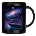 Tazza Mug Nera Personalizzata Scorpione - Idea Regalo Ceramica Colazione