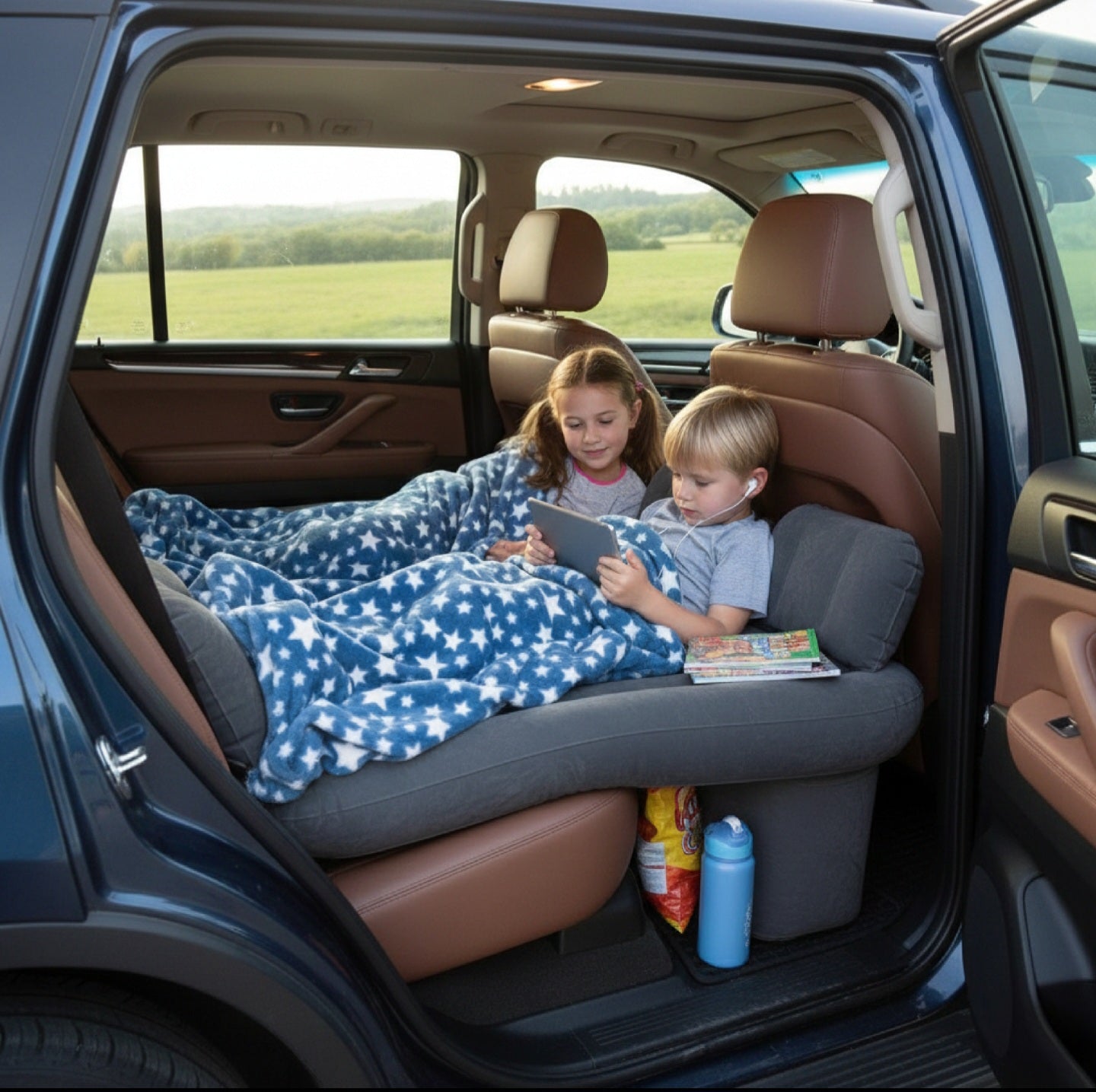 Letto Gonfiabile per Auto con Pompa Integrata, Ideale per Viaggi, Campeggio in Auto