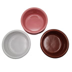 Set 3 Ciotole Ramequin in Ceramica Colorata - Bianco, Rosa e Marrone