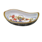 Set 4 Vassoi Mezzaluna Ceramica Dipinta a Mano - Piatti da Portata Antipasti Design Unico