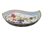 Set 4 Vassoi Mezzaluna Ceramica Dipinta a Mano - Piatti da Portata Antipasti Design Unico