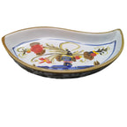 Set 4 Vassoi Mezzaluna Ceramica Dipinta a Mano - Piatti da Portata Antipasti Design Unico