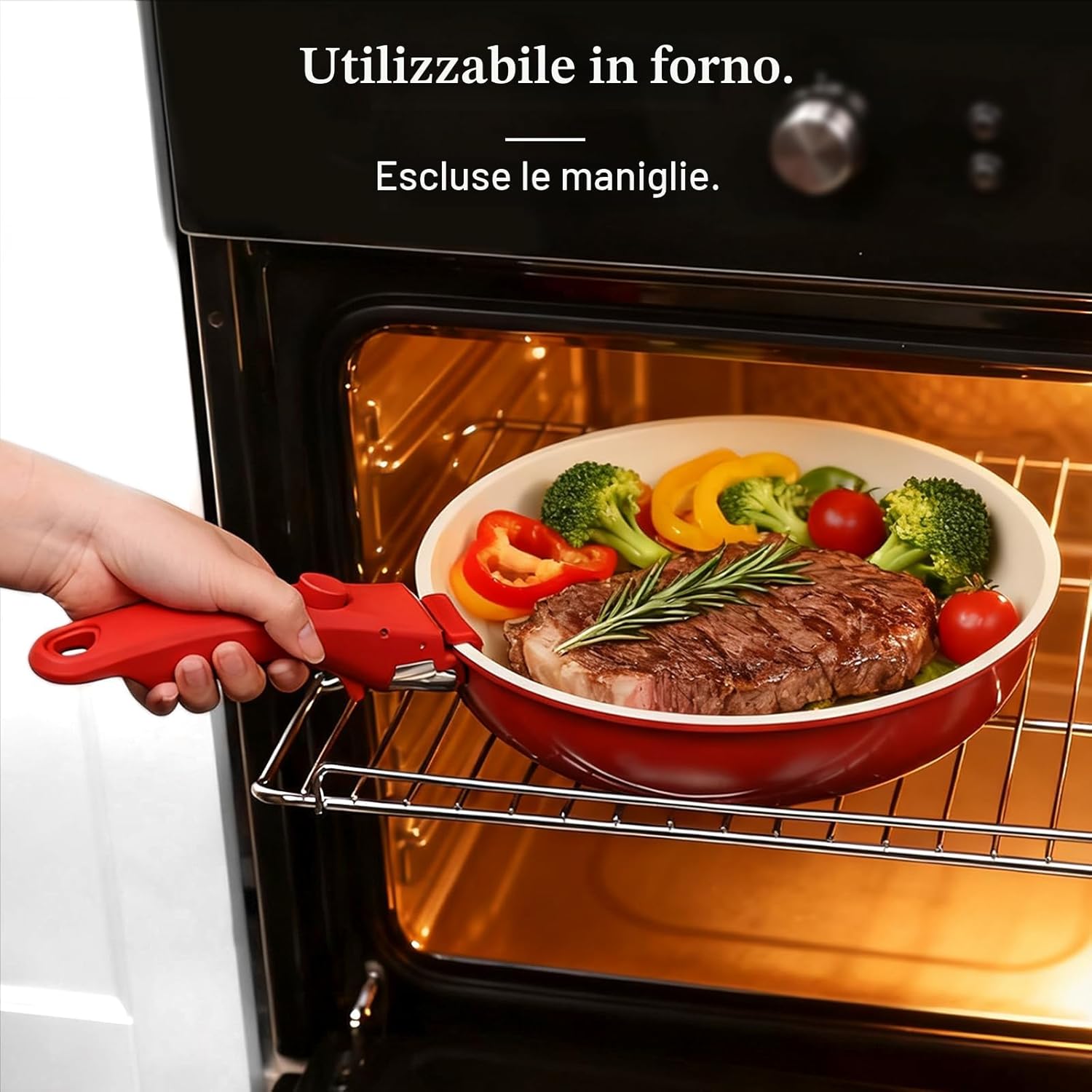 Set Pentole Salvaspazio 11Pz Ceramica Atossica | Per Forno e Induzione