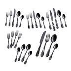 Set Posate Eleganti 30 Pezzi in Acciaio Inox - Nero o Arcobaleno