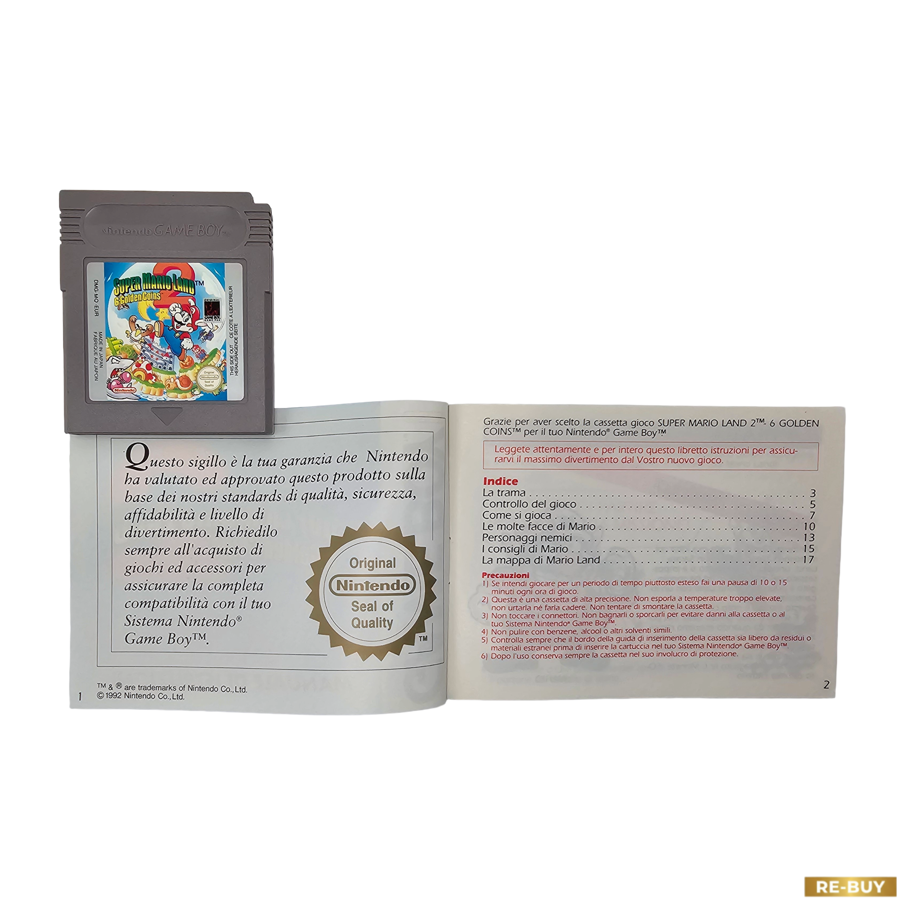 Super Mario Land 2: 6 Golden Coins – Cartuccia Originale Game Boy con Manuale