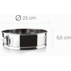 Tortiera Rotonda 23 cm Acciaio Inox Stampo Torta Lavabile in Lavastoviglie
