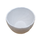 Vaso in Ceramica Bianca Made in Italy – Design a Spirale – con Piccoli Difetti