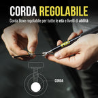 Corda per Saltare Professionale in Acciaio Regolabile Nero