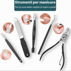 Set Manicure e Pedicure Professionale 18 Pezzi con Custodia