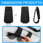 Porta Occhiali in Pelle con Clip Magnetica - Confezione da 2 Pz