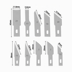 Set Bisturi Precisione 13 Lame + 3 Manici per Modellismo e Fai da Te