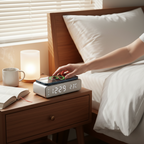 TECHMADE – Sveglia Digitale con Ricarica Wireless, Allarme con Timer, Display LED Regolabile